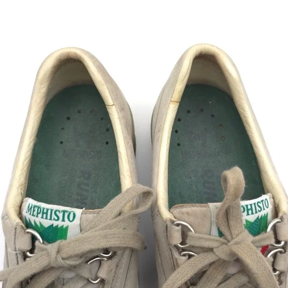 MEPHISTO Size 8.5 Runoff Walking Shoes Light Gray Nubuck Leather AIR‎ BAG SYSTEM